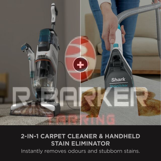Shark EX200UK CarpetXpert Deep Carpet Cleaner with Built-In StainStriker - Rotator White