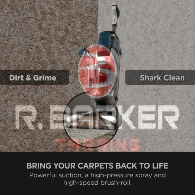 Shark EX200UK CarpetXpert Deep Carpet Cleaner with Built-In StainStriker - Rotator White