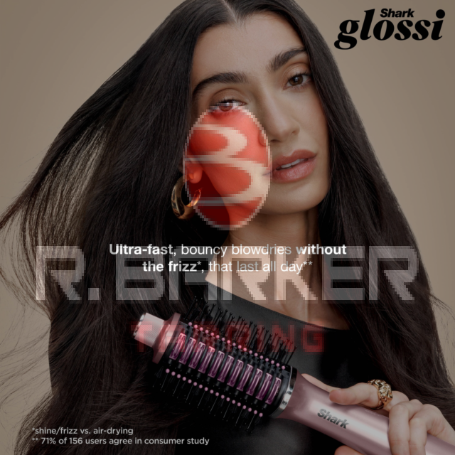 Shark HT302UKPK Glossi 2-in-1 Hot Tool and Air Glosser Brush - Pink