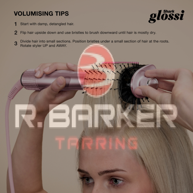 Shark HT302UKPK Glossi 2-in-1 Hot Tool and Air Glosser Brush - Pink