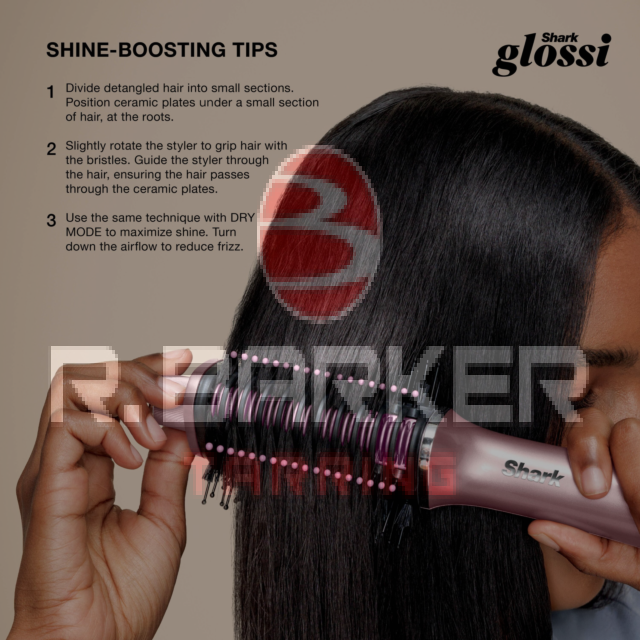 Shark HT302UKPK Glossi 2-in-1 Hot Tool and Air Glosser Brush - Pink