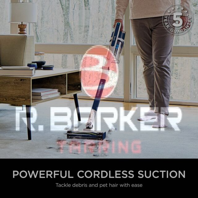 Shark IZ380UK PowerPro Cordless Stick Vacuum Cleaner - 50 Minutes Run Time - Navy Metallic