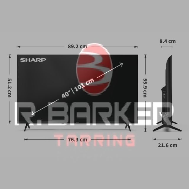 Sharp 2T-C40HE2245KB FHD TV in black