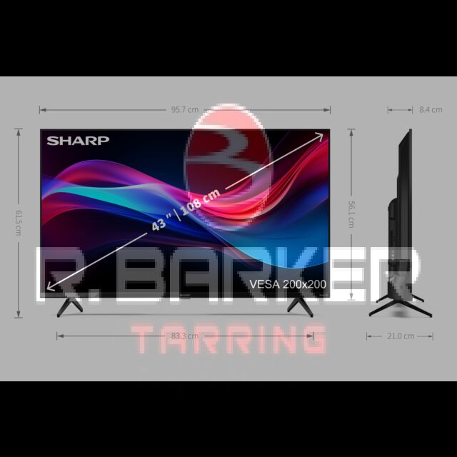 Sharp 4T-C43GJ4225K 43inch 4K UHD Frameless Smart Roku TV