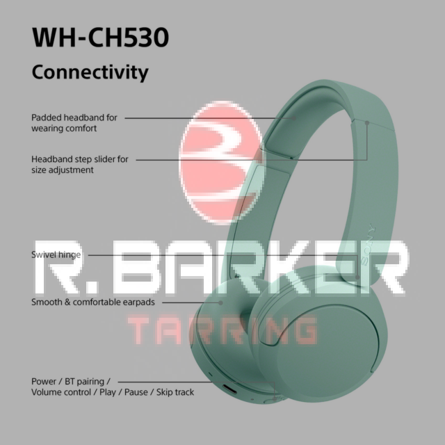 Sony WHCH530G.CE7 Wireless Over-Ear Headphones Mint Green