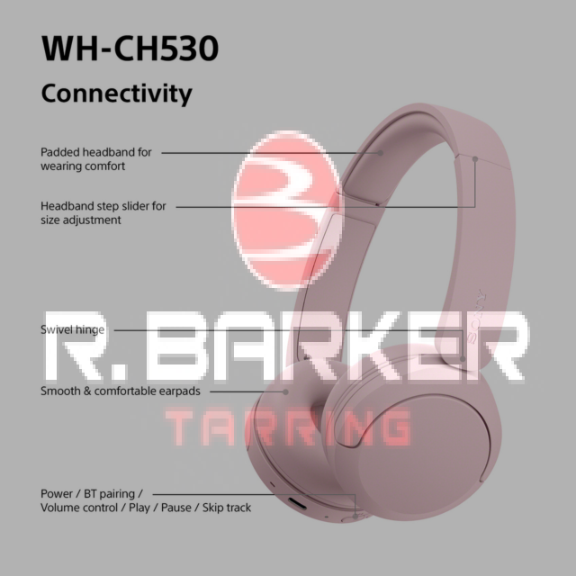 Sony WHCH530P.CE7 Wireless Over Ear Headphones Pink