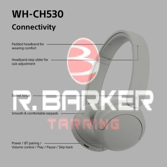 Sony WH-CH530W.CE7 Wireless Over Ear Headphones White