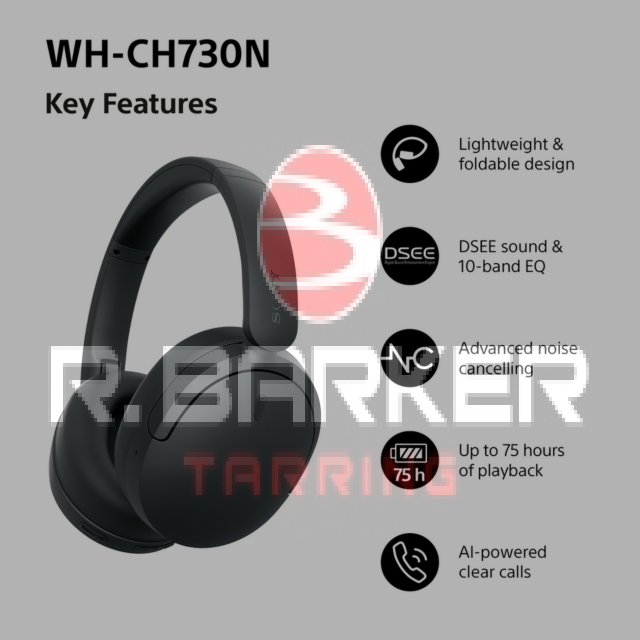 Sony WHCH730NB.CE7 Wireless Noise Cancelling Headphones